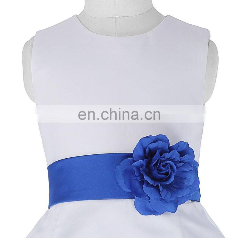 Grace Karin Flower Bow-Knot Decorated Princess Bridesmaid Wedding Pageant Flower Girl Dress Party Girls Dress CL010430-3