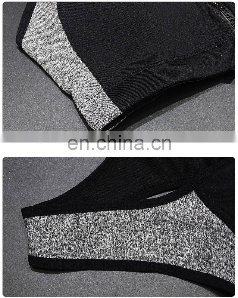5 color zipper high quality custom sublimation professional sports bra#804