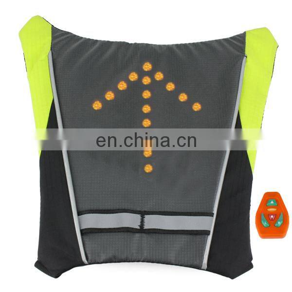 Hot selling led bicycle indicator lamp 2.4GHz bike security vest cool remote control bike lamp