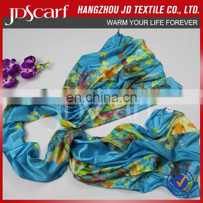 China manufacturer new fashioned luxury digital print custom design silk scarf
