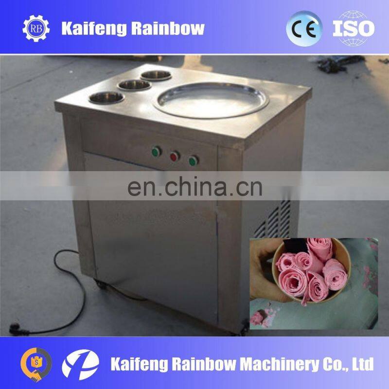 Good Feedback High Speed double round pan fry ice cream machine cold pan ice pan fry fried ice cream machine