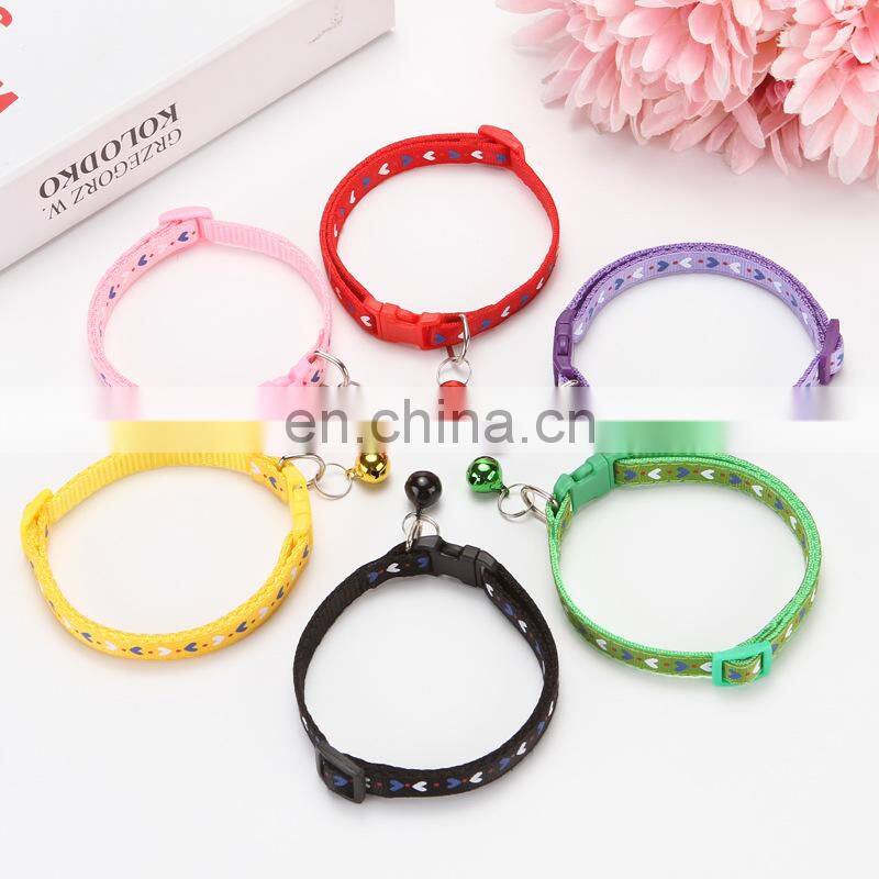 Wholesale Manufacturer Adjustable Soft High Quality Nylon Luxury Custom Pet Dog Collar For Dog With Bell Dog Collar