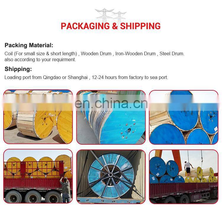 Huadong cable MV aluminum concentric power cable 70mm single core power cable