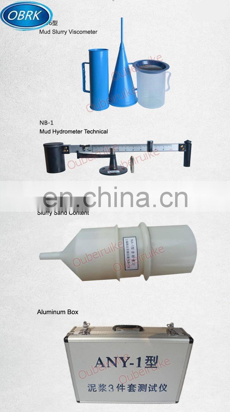 OBRK Slurry Mud Test Kits (Hydrometer,Sand Content Meter, Viscometer)