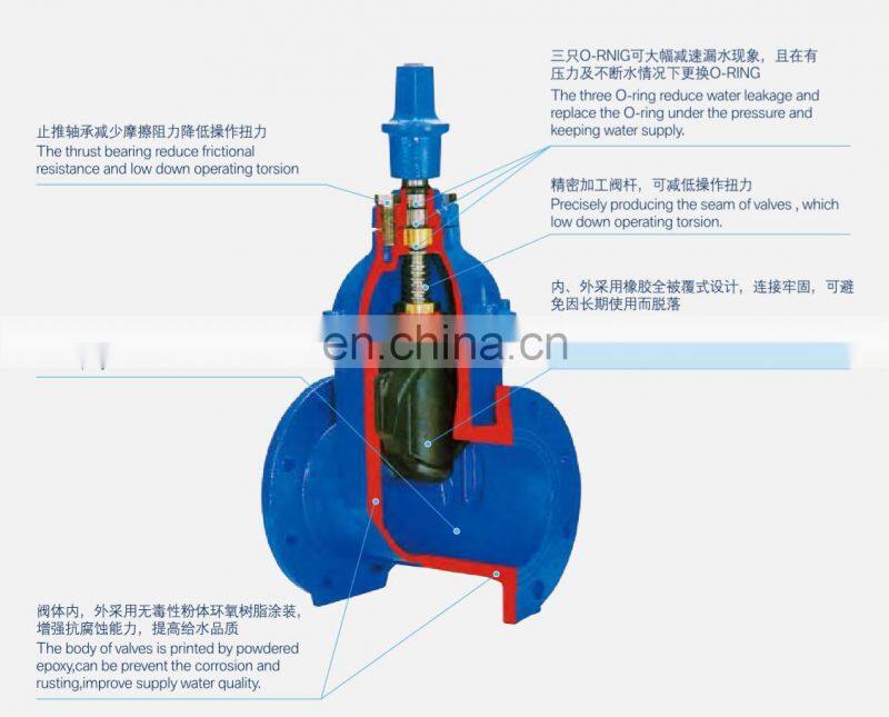 Cast Iron Gate Valve Industrial Flanged Type Brass Water Meter Iron Gate Valve with Low Prices