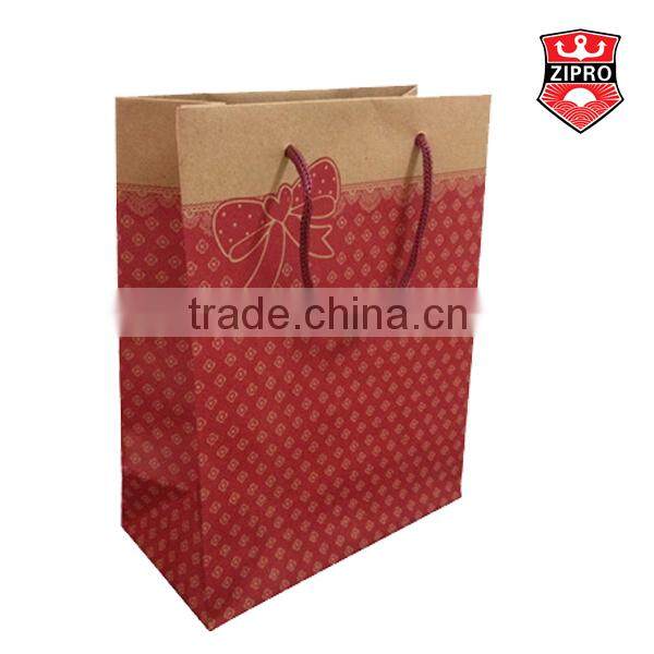 Environmental protection kraft paper custom design logo store shopping and gifts packing bag paper white kraft bag
