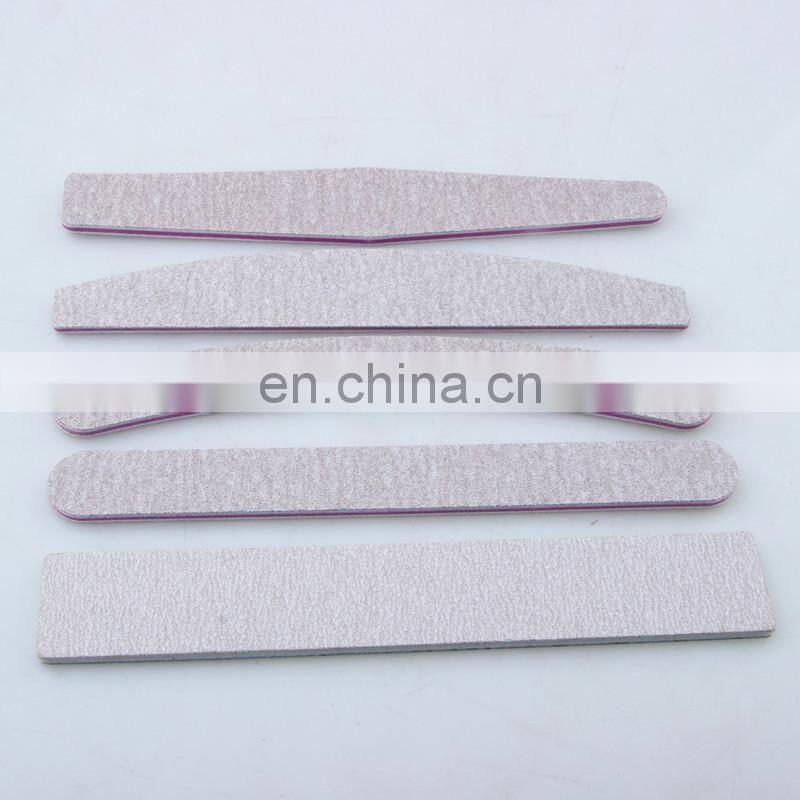 Professional High Quality Nail Files Rectangular Shape Custom Logo 80/80 100/100 100/180 Grit Zebra Double Side Nail File