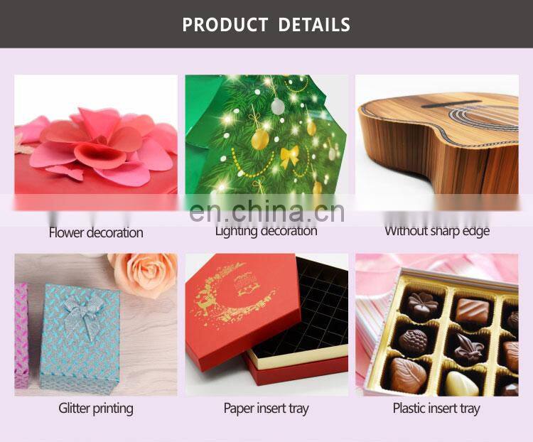Christmas Tree Shaped Paper Cardboard Chocolate Gift Box With Light
