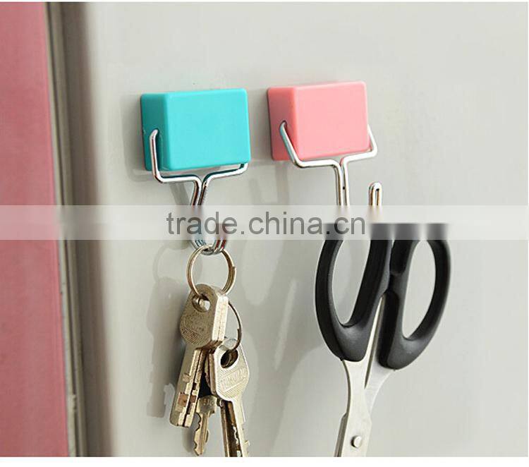 Powerhouse Yellow Pink Blue Color Metal Door Magnet Hook