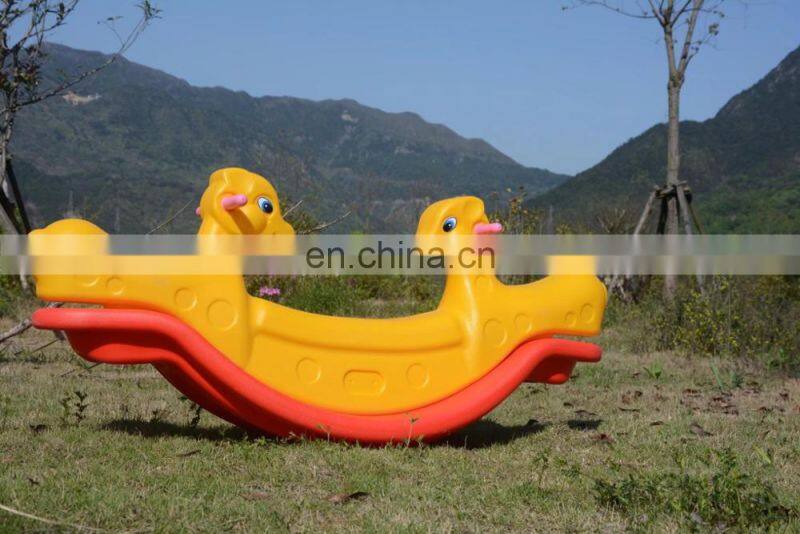 Children double rocking horse plastic rocking horse baby plastic trojan toy animals on the seesaw kindergarten teaching