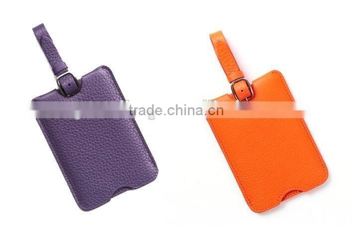 colorful rectangle genuine leather airplane luggage tags travel luggage accessories
