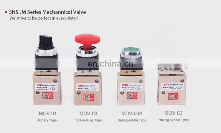 SNS JM series High quality air pneumatic hand switch control mechanical valves