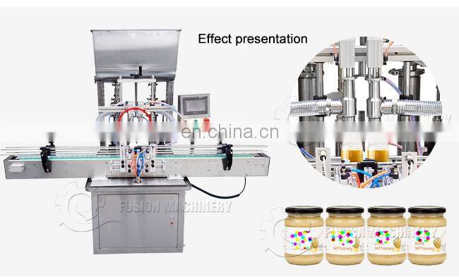 Semi-Automatic High Viscosity Peanut Butter Lotion Cream Jam Bottle Piston Pump Honey Thick Liquid Paste Filling Machine