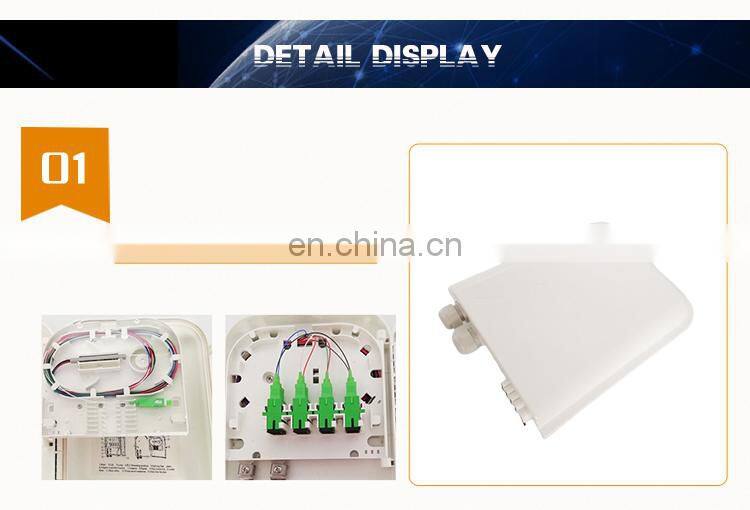 8 ports white FTTH joint box fiber optic cables machine distribution box FTTH Box