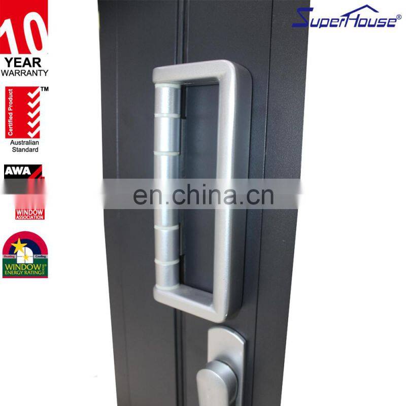 Superhouse 48 Inches Exterior Doors Aluminium Bi Folding Drawing Telescopic Accordion Bi-fold Exterior Patio Door