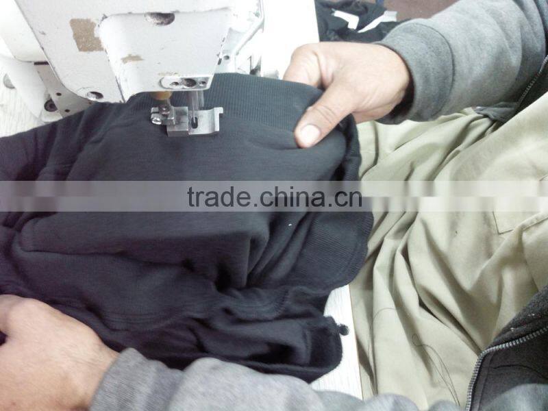 New style sublimation sweatshirts with side golden zipper with leather sleeves