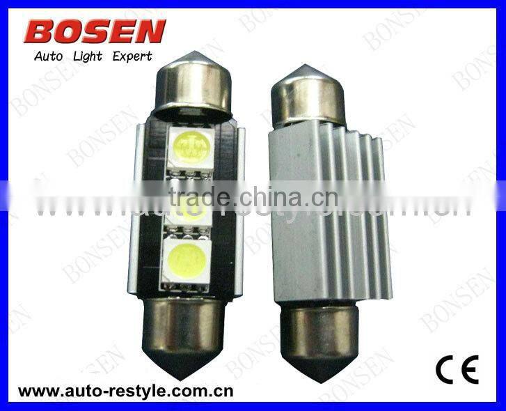 canbus led auto light 4SMD 36mm/38mm/39mm/42mm/43mm Festoon C5W