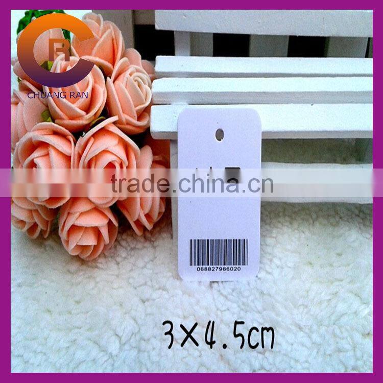Black cheap thicker paper custom elastic string tags