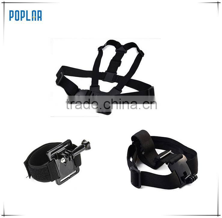 Poplar Accessories for Gopros hand strap mount + Gopros chest Strap + Gopros head Strap