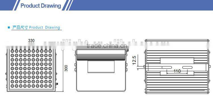 ip65 outdoor DMX control high power led 90w/200w/300w rgb outside flood light