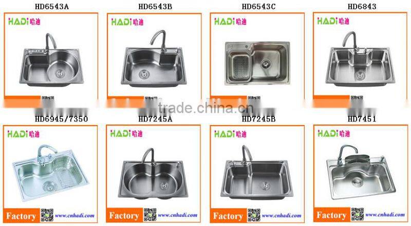 SUS304 new design funtional brushed kitchen sink HD6543A