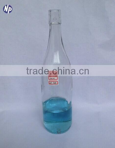 empty transparent glass juice bottle 1000ml