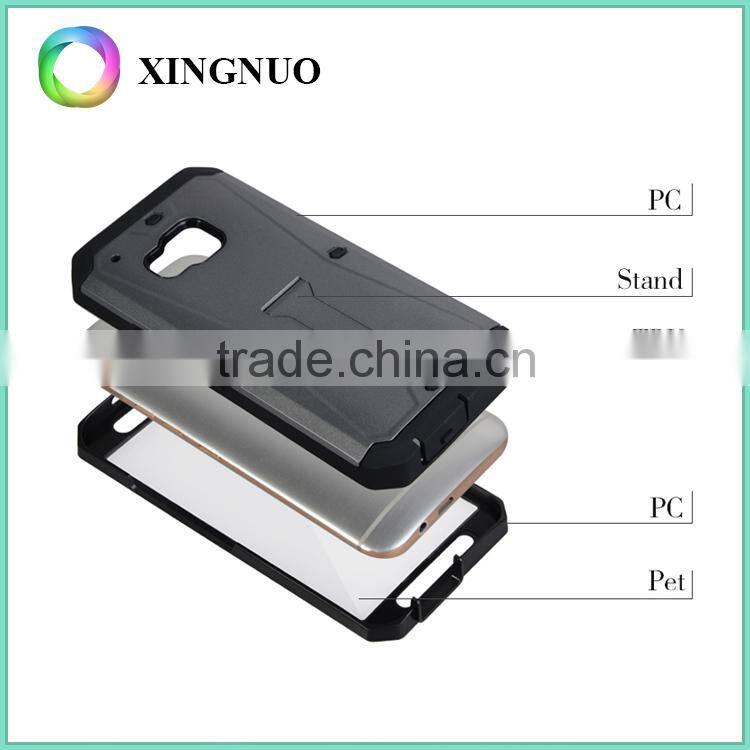 Dual Layer Hybird Armor Case Advanced Shock Absorption with Kick-Stand Feature for HTC M9