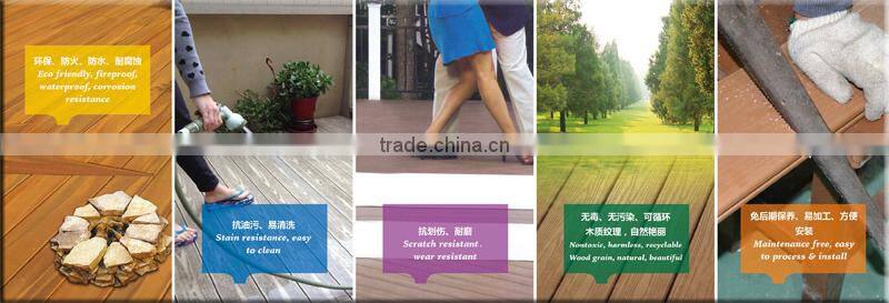 pvc vinyl deck flooring aging resistance anti-uv decking CE,SGS