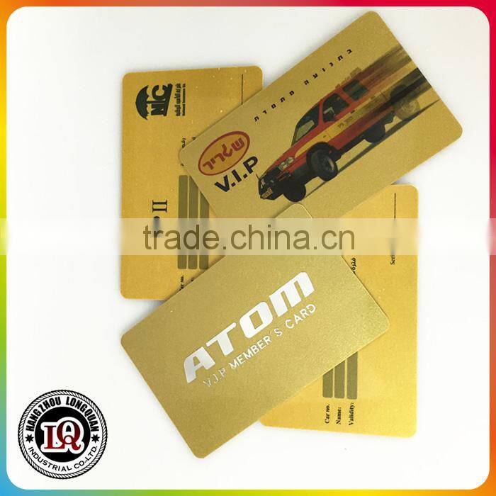 Custom and Fashionalble Plastic Golden VIP Card