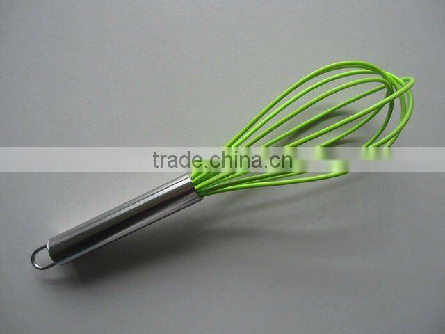 stainless steel silicon kitchen whisk