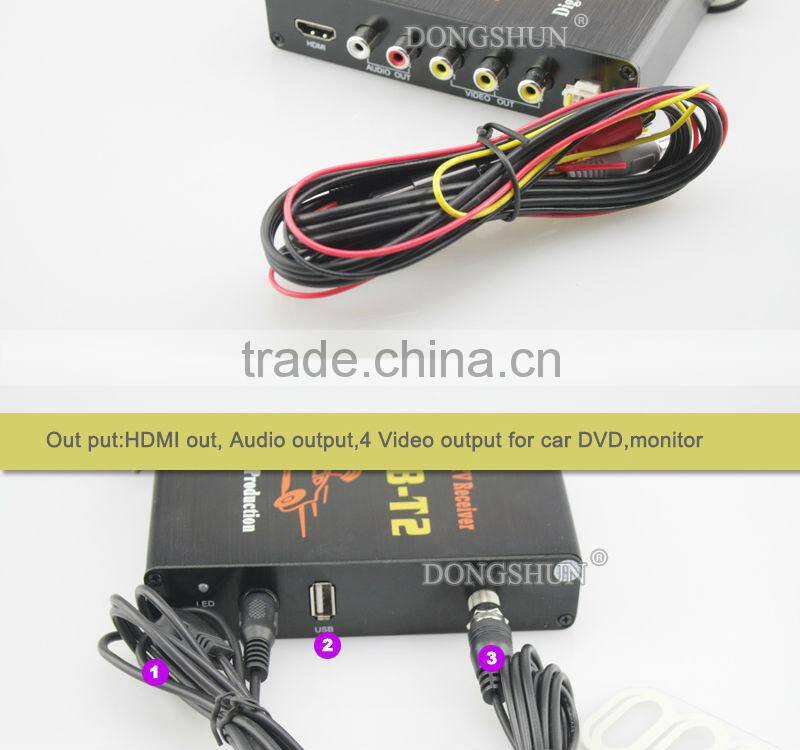 TV-T2 Car DVB-T T2 TV receiver for Russia/Thailand