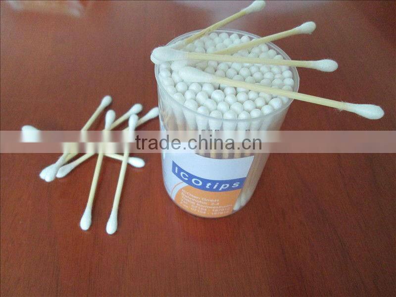 100% absorbent cotton buds with wooden stick