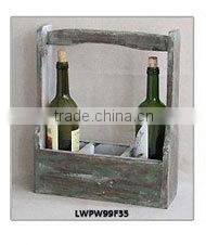 Industrial Vintage Style Interior Carry Round Metal Basket with Handle