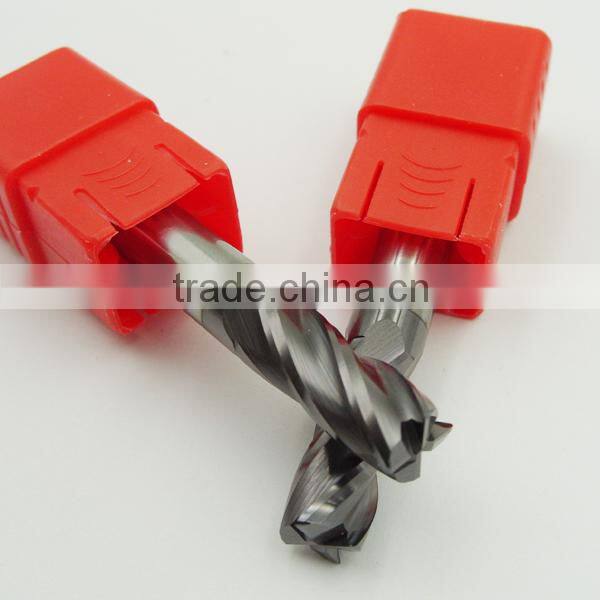 Germany Tungsten Carbide Uncoated Straight Shank Spiral Corner Radius End Mills/CNC Lathe Tool 4Flutes Round End Mill Cutter