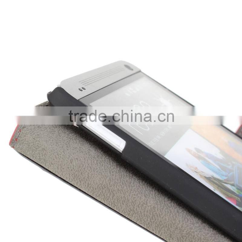 For HTC One M7 Retro UK/US Flag Flip Leather Cover Case