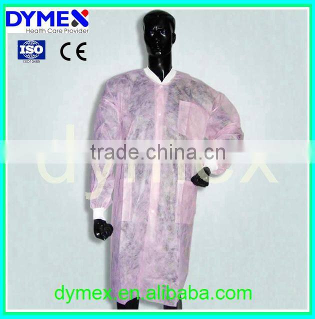 Nonwoven Fabric Disposable knit Cuff Lab Coats