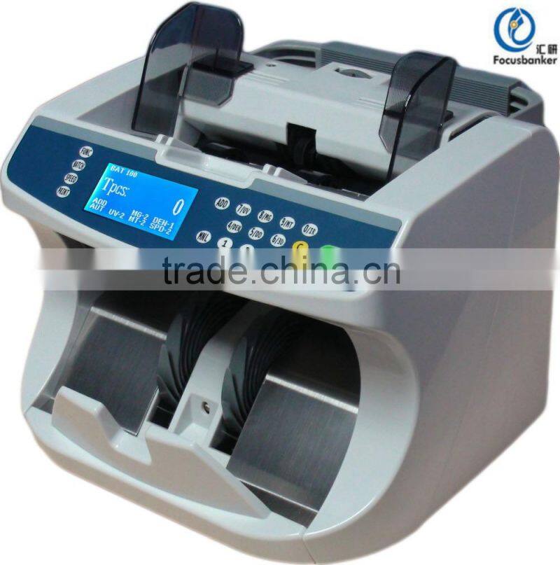 Professional Value Counting Machine/Accurate Money Counter/Smart Bill Counter with UV MG IR for Indian&EUR Market