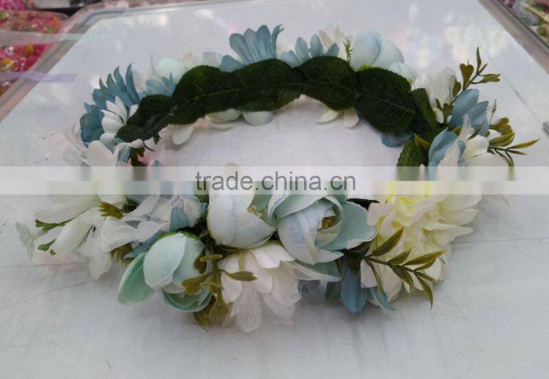wholesale Fashion tiara flower crown headband women wedding garland crown handband girls