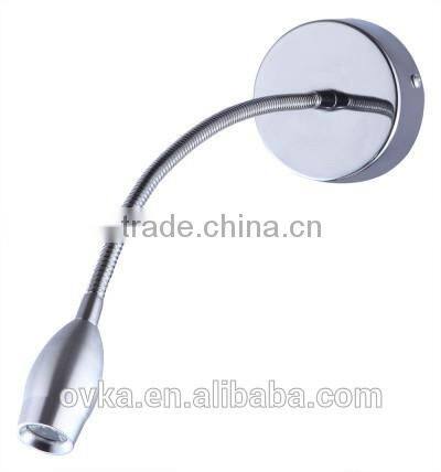 Facotry SALE 3W led wall sconce light for hotel indoor lighting with flexible gooseneck