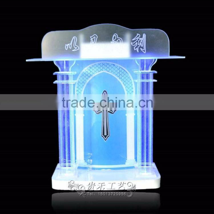 high qualtiy modern plexiglass church pulpit church pedestal pulpit