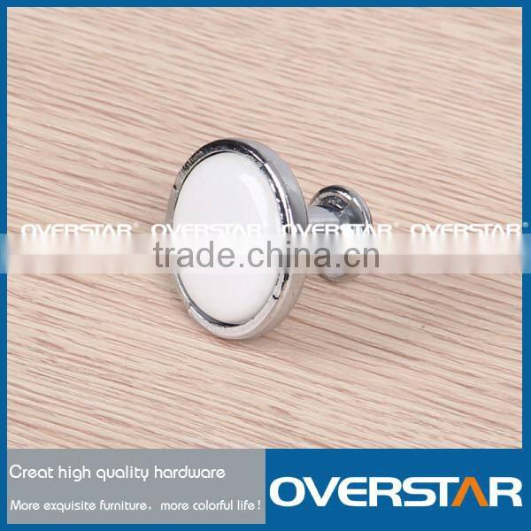Modern Zinc Alloy&White Ceramic Cabinet Door Knobs
