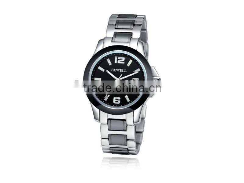 Fashion Woods stainless steel with wooden quartz Mens watch - runs and keeps time