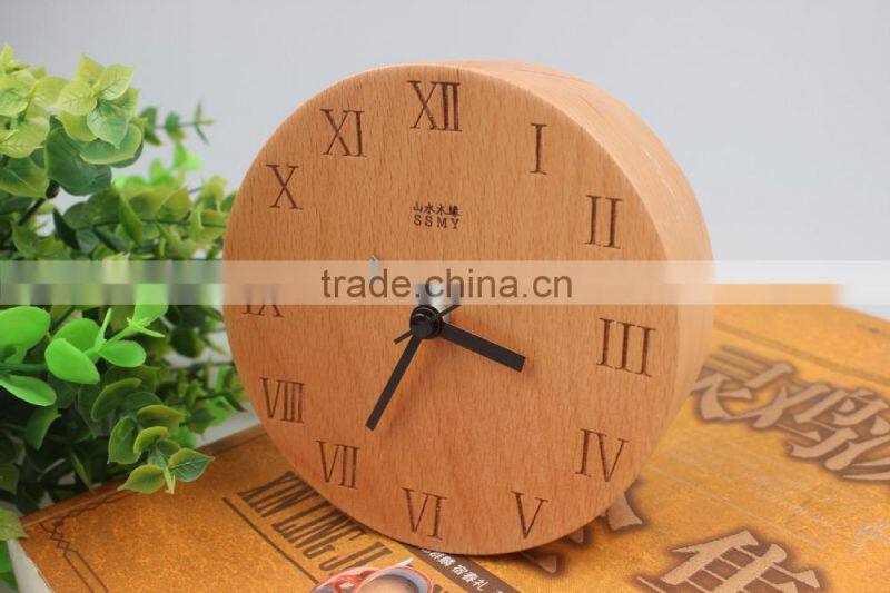 Shanshui DRZ006 Manufacturer's modern desktop clock wholesale table with wood material