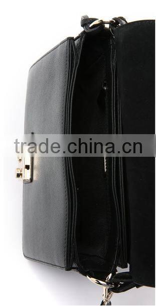 2016 Black PU Leather Lady Handbags Fashion Bags