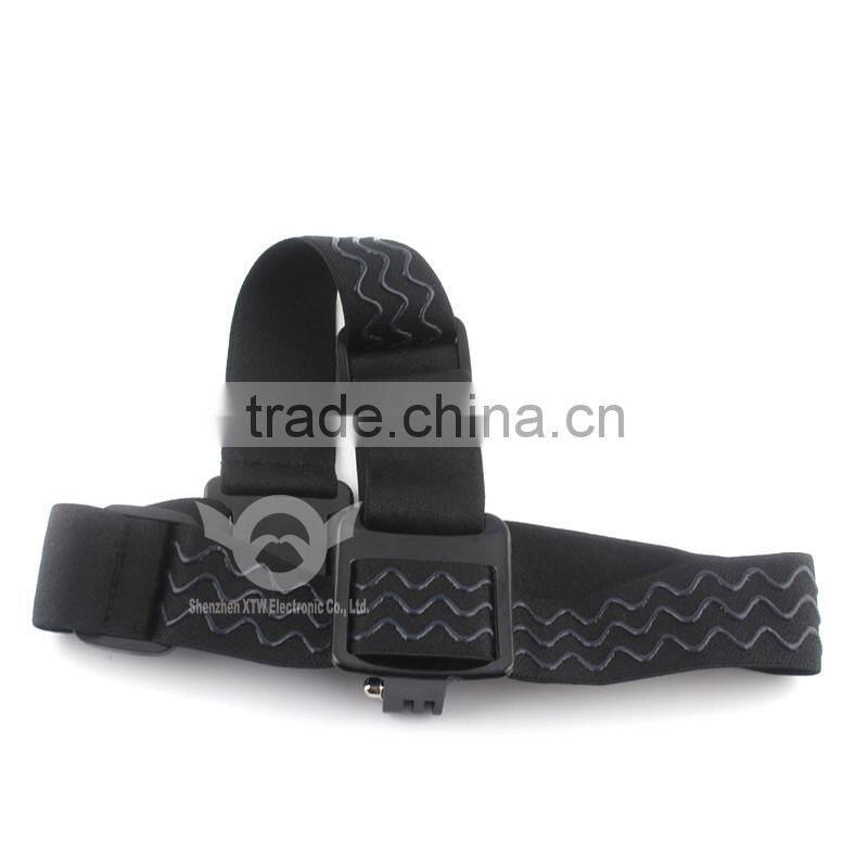 Elastic Adjustable Head Strap For GoPro Hero 3+/3/2/1, with anti-slide glue like original one, with storage bag GP23