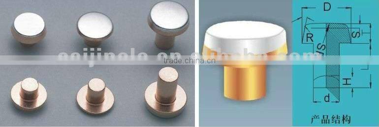 Hot Sale Electrical Bimetal Silver Contact Points For Contactor