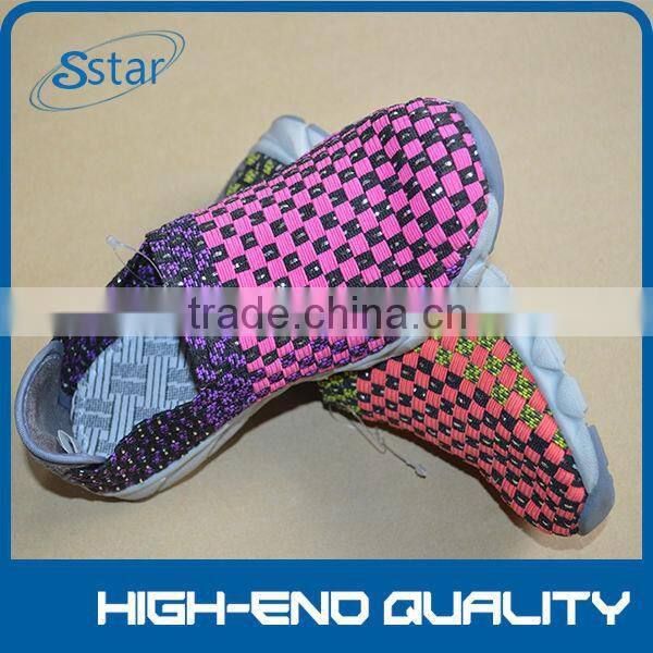 2014 new flat sandals lady shoes hand-woven shoes