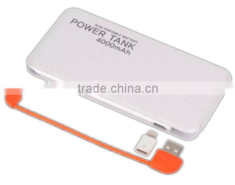 new products 2016 handy charger mobile phone 4000mah powerbanks