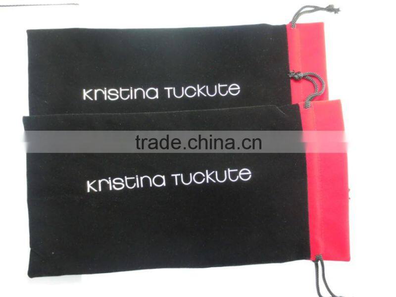 Soft microfiber shoe bag,soft cloth shoe bags/soft cloth drawstring bag