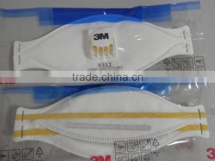 EN149:2001 FFP1 3M 9312 face mask with valve, 3M 9312 FFP1 nebulizer mask